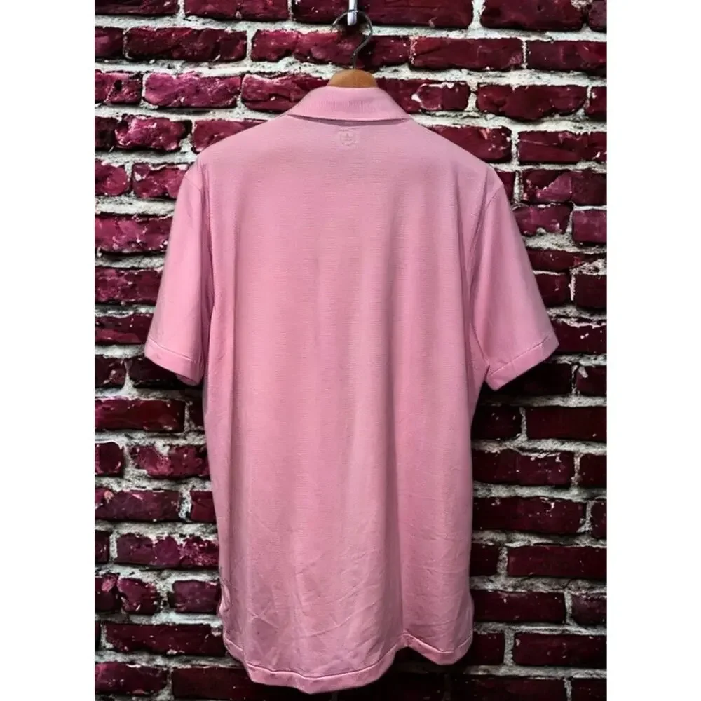Peter Millar Lord Abbett Polo Mens M Summer Comfort Jubilee Stripe Pink NWT - Picture 3 of 8